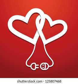 Abstract Valentine's day concept background, vector illustration