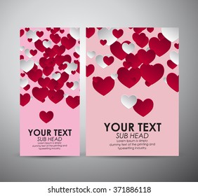 Abstract Valentines Day. Graphics resources design template or roll up.