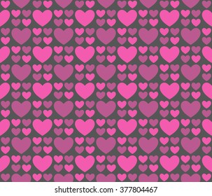Abstract Valentines Day heart seamless pattern. Can be used for wallpaper, cover fills, web page background, surface textures. EPS10 vector illustration.