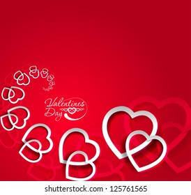 Abstract valentines day hearts, eps10 vector
