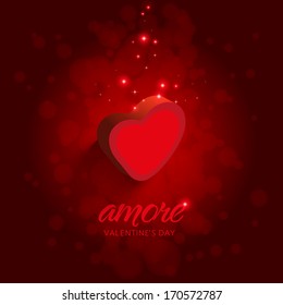 Abstract valentines day hearts, eps10 vector