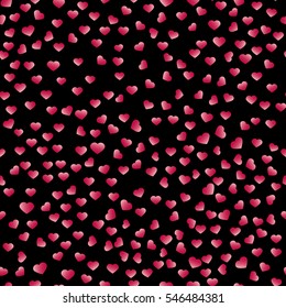 Abstract Valentine's Day hearts. Red hearts. Seamless background for your design. Vector illustration. Love concept. Cute wallpaper. Good idea for your Wedding,