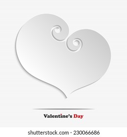 Abstract Valentine's day paper heart for your design