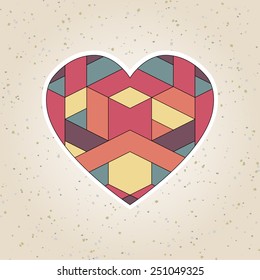 abstract valentine's day retro geometric pattern for design