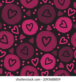 Resumen del patrón sin fisuras del Día de San Valentín. Ilustración vectorial. Diseño para banner, volante, afiche, impresión, papel envolvente, papel pintado o tela.