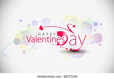 Abstract valentines day text background design element.