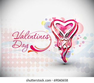 Abstract valentines day text background, vector illustration.
