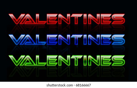 Abstract valentines day text design element.