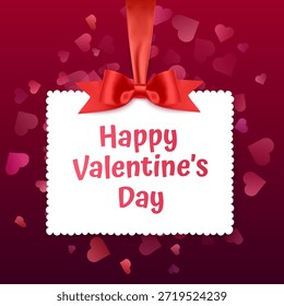 Abstract Valentine's Day vector greeting card or banner. Modern and dynamic romantic design for social media, love letters, and holiday promotions