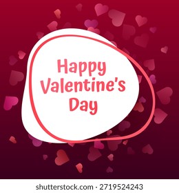 Abstract Valentine's Day vector greeting card or banner. Modern and dynamic romantic design for social media, love letters, and holiday promotions