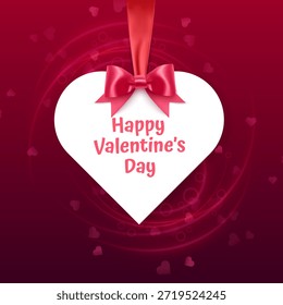 Abstract Valentine's Day vector greeting card or banner. Modern and dynamic romantic design for social media, love letters, and holiday promotions