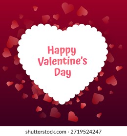 Abstract Valentine's Day vector greeting card or banner. Modern and dynamic romantic design for social media, love letters, and holiday promotions