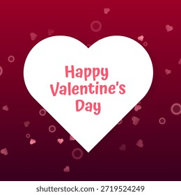 Abstract Valentine's Day vector greeting card or banner. Modern and dynamic romantic design for social media, love letters, and holiday promotions
