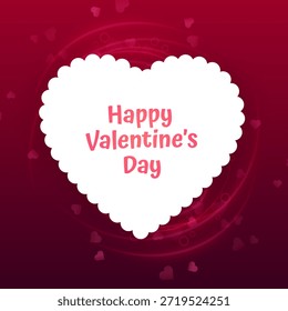 Abstract Valentine's Day vector greeting card or banner. Modern and dynamic romantic design for social media, love letters, and holiday promotions