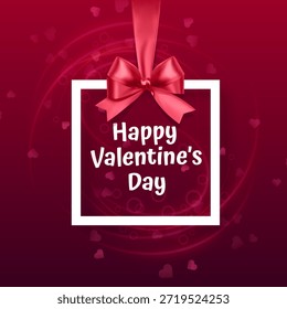 Abstract Valentine's Day vector greeting card or banner. Modern and dynamic romantic design for social media, love letters, and holiday promotions