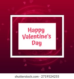 Abstract Valentine's Day vector greeting card or banner. Modern and dynamic romantic design for social media, love letters, and holiday promotions