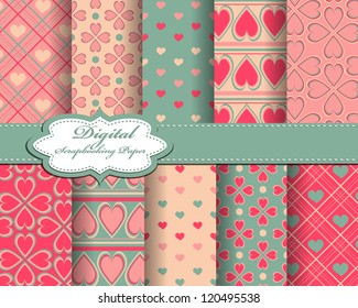 abstract Valentines day vector pattern background