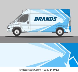 Abstract van wrap design. Wrap, sticker and decal design for vehicle. Vector format
