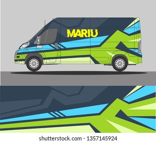 Abstract van wrap design. Wrap, sticker and decal design for vehicle. Vector format