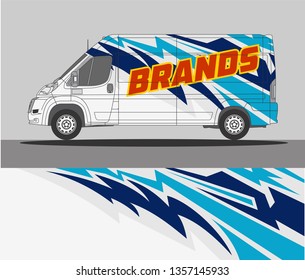 Abstract van wrap design. Wrap, sticker and decal design for vehicle. Vector format