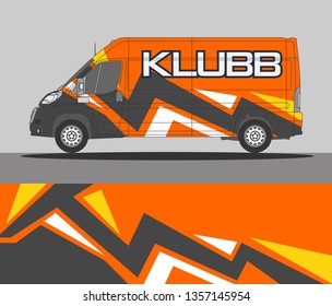Abstract van wrap design. Wrap, sticker and decal design for vehicle. Vector format