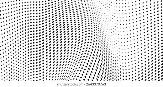 Abstrato desaparecendo fundo de ponto polka. Padrão de gradação de pontos repetitivos. Pontilhado meio tom gradiente arte moderna abstrata simples