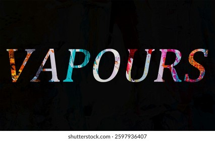 Abstract Vapours Text Effect Design Black Background