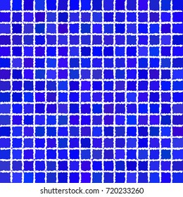 Abstract variation of blue squares with deformation effect