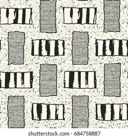 Abstract variegated block checked background. Seamless pattern.