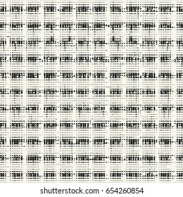 Abstract variegated dashed strokes distressed textured background. Seamless pattern.