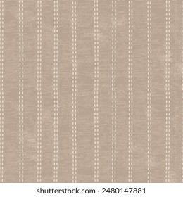 Abstract variegated dobby stripe washed textured background. Seamless pattern on beige background.