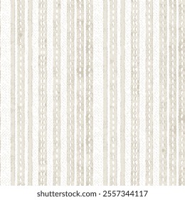 Abstract variegated MULTI dobby stripe washed textured background. Seamless pattern on light beige background.
