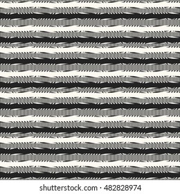 Abstract variegated striped textured seamless pattern.