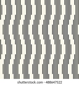 Abstract variegated striped wavy geometric motif. Seamless pattern.