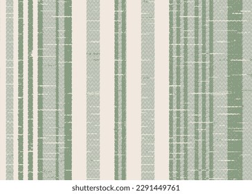 Resumen de rayas variadas en la mancha de la pátina. Patrón sin soldadura.Diseño de patrón de impresión sin inconvenientes Tono de tierra natural tela de lino textura de rayas verticales delgadas y gruesas