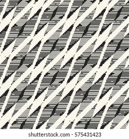 Abstract variegated stroke geometric textured background. Seamless pattern.