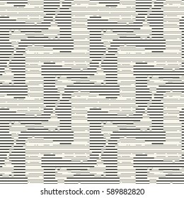 Abstract variegated strokes glitch zigzag textured background. Seamless pattern.