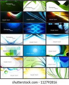 abstract Various 21 Business Card set header collection vector