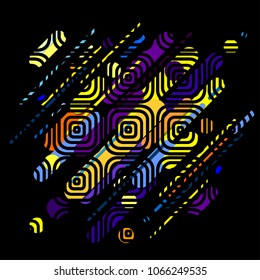 Abstract various rounded design colorful background wallpaper illustration