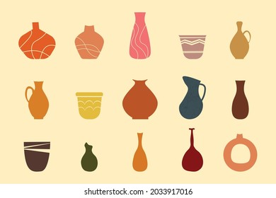 abstract vase collection vector illustration eps 10
