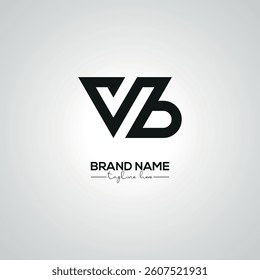 Abstract VB BV Lettermark Logo Design for Corporate Branding.