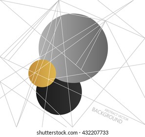 Abstract vector 10EPS background. Modern geometric shapes graphic elements, circles and lines.