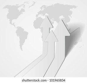 abstract vector 3D arrows background - eps10 illustration