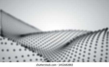 abstract vector 3d background with bends and wave