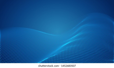 abstract vector 3d background with bends and wave