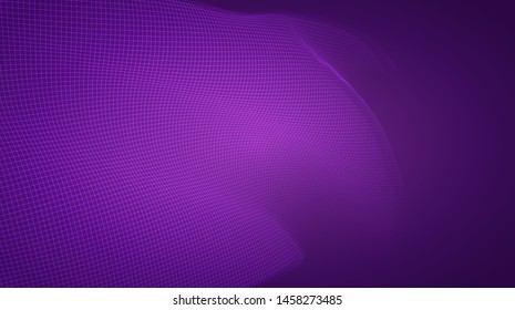 abstract vector 3d background with bends and wave