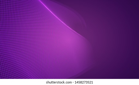 abstract vector 3d background with bends and wave