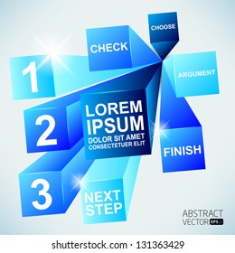 Abstract vector 3d blocks infographic