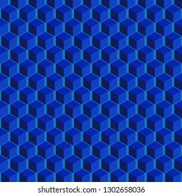 Abstract vector of 3d blue geometric background
Seamless  blue isometric cube 