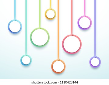 Abstract Vector 3d Colorful 8 Step Circles Infographic